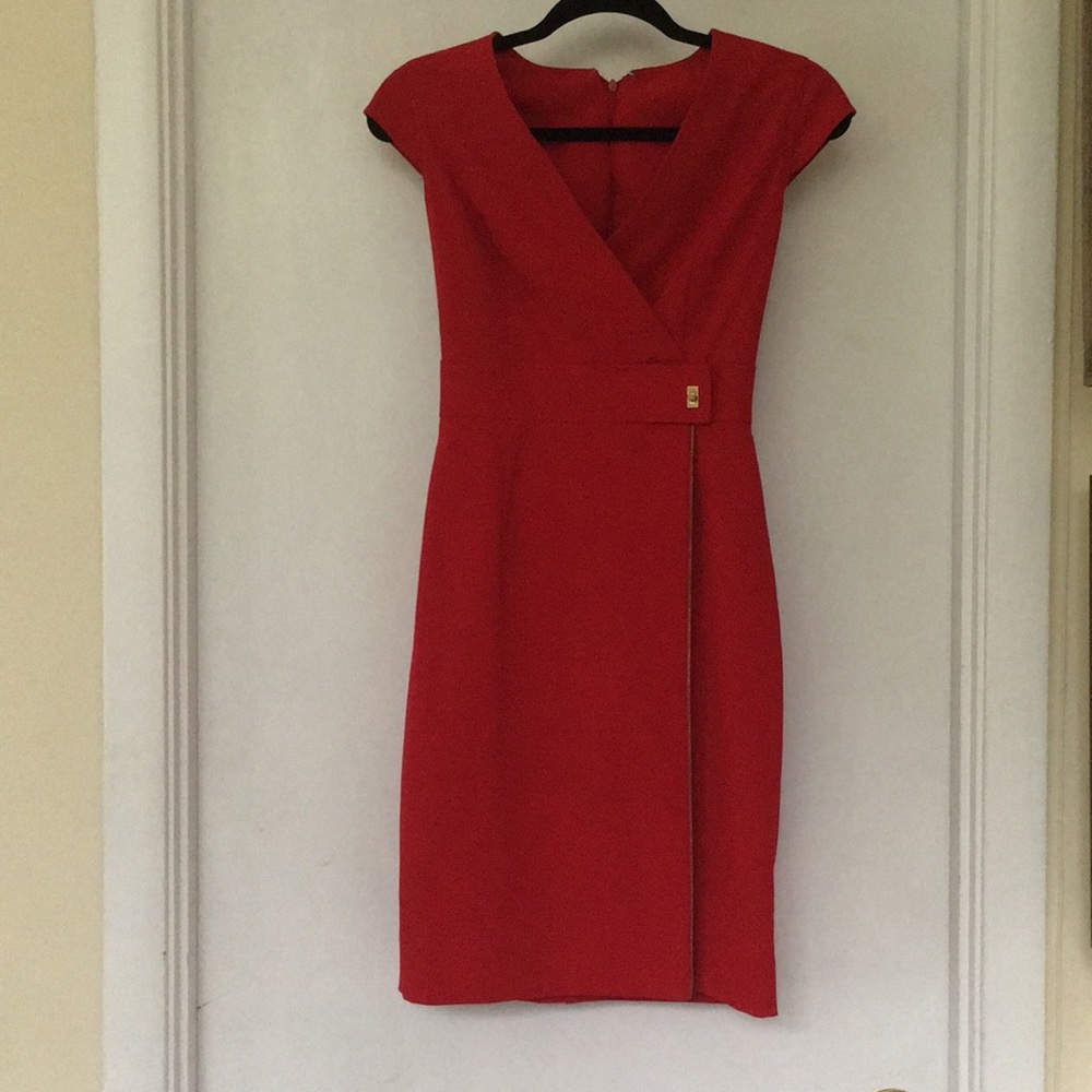 Calvin Klein Red Wrap Dress
